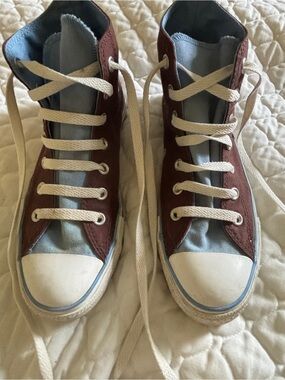 Converse All Star Chuck Taylor Brown and Blue High Top Shoes